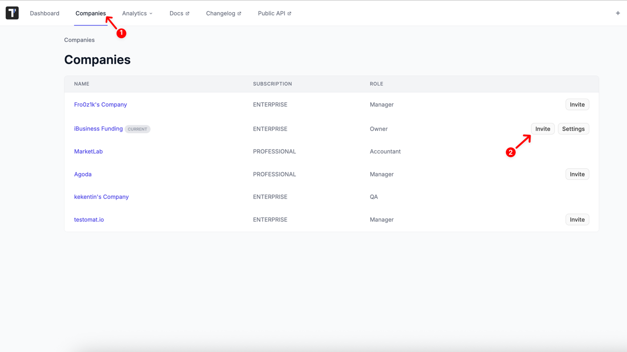 Testomatio - Invite_users
